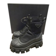 PRADA プラダ 22AW モノリス Re-Nylon ギャバジン ブーツ 2UE029 6 ブラック メンズ