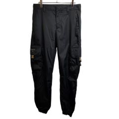 PRADA プラダ 21SS Re-Nylon トライアングルロゴ ナイロン カーゴパンツ SPH130 S211 1WQ8 44 ブラック メンズ