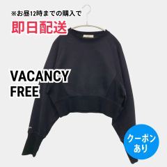 VACANCY ヴァカンシー スウェット FREE ブラック コットン 無地 長袖 レディース