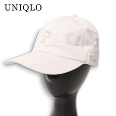 UNIQLO ユニクロ 通年★ ピーナッツ × 長場雄 スヌーピー 刺繍 UVカット キャップ 帽子 Sz.ONE SIZE~57cm レディース