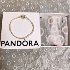 【正規品】PANDORA パンドラ　ブレスレット Moments Heart & Snake Chain Bracelet スターリングシルバー　17cm