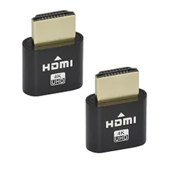 ★新品★【ALLVD】 HDMIバーチャル・ディスプレイ HDMI エミュレータ HDMIダミープラグ DDC EDIDエミュレーター 4K@60HZ (HDMI)【2枚】 (ブラック) a10d7827
