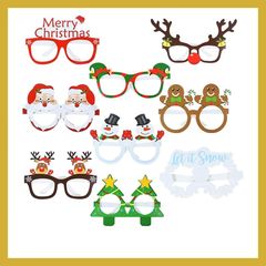 ZHEJIA クリスマス メガネ 9個セット クリスマス仮装 クリスマスオーナメント クリスマスアクセサリー 撮影小道具 サンタクロース めがね クリスマスツリー パーティー飾り 可愛い プレゼント 子供 大人 男女兼用 0