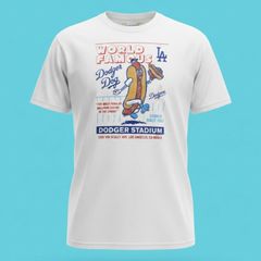 ドジャース ドジャードッグ ホワイトTシャツ Mitchell&Ness Jackie Robinson XLサイズ Dodgers 新品 미사용