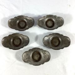肖天泰 在銘 茶托 古錫 煎茶道具 5客