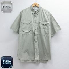 XL/古着 コロンビア 半袖 フィッシング シャツ メンズ 00年代 00s 大きいサイズ コットン ベージュ 26jul31