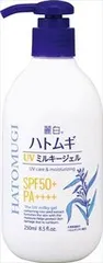 【単品】【熊野油脂】麗白 ハトムギ UVミルキージェル SPF50+ PA++++ ポンプタイプ