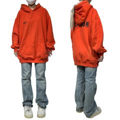 NIKE オレンジ フープシティ ステップ オーバーサイズ フーディー