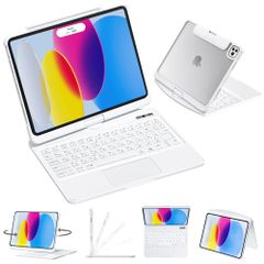 2025新登場 iPad 10.2インチ（第7/8/9世代）対応 日本語配列キーボードケース 360度回転式 バックライト・ペンホルダー搭載 遅延なし・高精度 マジックキーボードmt 00e30d1b