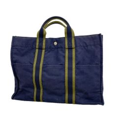エルメス Hermes エルメス バッグ・トートバッグ フールトゥMM キャンバス ネイビー メンズ レディース