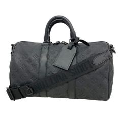 ルイ・ヴィトン(Louis Vuitton) ルイ・ヴィトン ハンドバッグ モノグラム・トリヨン キーポルバンドリエール35 M22765 ブラック 2wayバッグメンズ