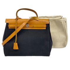 エルメス Hermes エルメス ハンドバッグ エールバッグPM トワルオフィシエ ナチュラル □F刻印 2wayバッグレディース