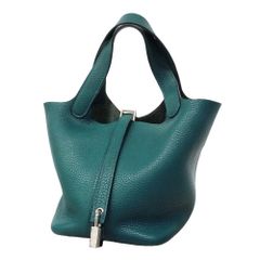 エルメス Hermes エルメス ハンドバッグ ピコタンロックPM トリヨンクレマンス コルヴェール □R刻印レディース