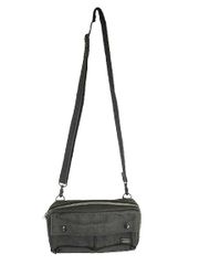 ポーター PORTER ショルダー バッグ スモーキー ロゴ ワンポイント グレー QQQ