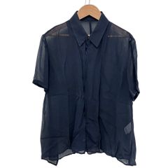 Y's Yohji Yamamoto ワイズ ヨウジヤマモト ショートスリーブ シアーブラウス YO-B26-222 サイズ1 ネイビー レディース 春 夏 秋 冬 中古 古着 USED 美品