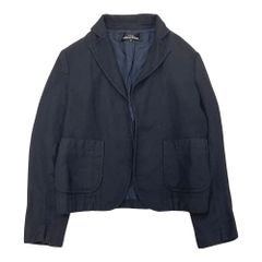 양품 tricot COMME des GARCONS 토리코 꼼데가르송 05aw 축총 울 버튼리스 테일러드 재킷 제품 염색 S 네이비 레이디스 헌 옷 중고 USED