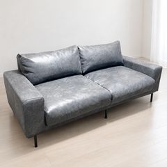 상태매우좋음 CRASH GATE クラッシュゲート PLUTO SOFA 2.5人掛け スーパーレザーテックス 関家具 配送不可 直接引き取り限定
