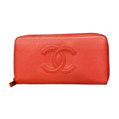 シャネル Chanel シャネル 長財布 キャビアスキン サーモンピンク レディース P3733498