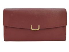 CARTIER カルティエ 長財布 C ドゥ カルティエ インターナショナル ウォレット ボルドー系 レザー レディース フラップ 美品