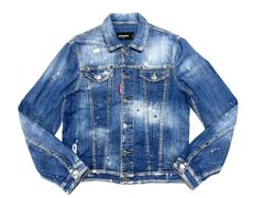 ME214 DSQUARED2 ディースクエアード Classic Jean Jacket S71AN0004 ペイント加工 ダメージ加工 デニムジャケット Gジャン メンズ イタリア製