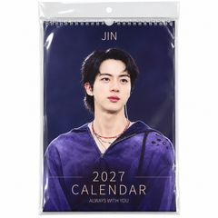 JIN ジン BTS 2027年 壁掛けカレンダー ステッカー付き 韓国グッズ K-POP 韓流 アイドルグッズ