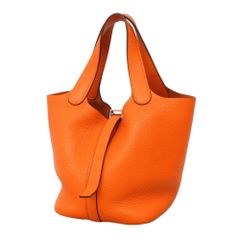 エルメス Hermes エルメス ハンドバッグ ピコタンPM トリヨンクレマンス オレンジ □L刻印レディース P3694110