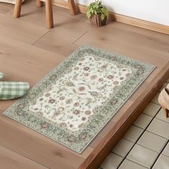 数量限定 玄関マット 室内 50х80cm HAOCOO ペルシャ風 ラグマット 滑り止め 洗える バスマット グリーン