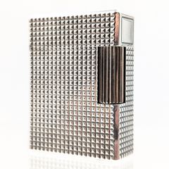 ◇ 火花OK S.T.Dupont デュポン ライター ライン1 ダイヤモンドヘッド スモール シルバー 総柄 喫煙グッズ アンティーク 레트로