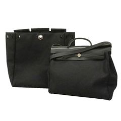 エルメス Hermes エルメス ハンドバッグ エールバッグMM トワルオフィシエ ブラック □D刻印 2wayバッグレディース
