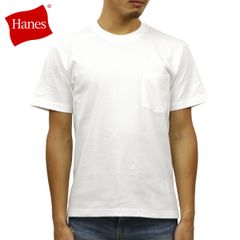 헤인즈 티셔츠 비피 포켓 맨즈 반소매 정규 판매점 HANES 크루넥 헤비 웨이트 포켓 T 무지 HANES BEEFY POCKET T-SHIRT H5190 010 WHITE