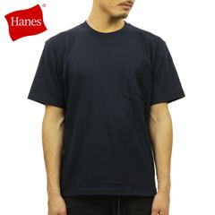 헤인즈 티셔츠 비피 포켓 맨즈 반소매 정규 판매점 HANES 크루넥 헤비 웨이트 포켓 T 무지 HANES BEEFY POCKET T-SHIRT H5190370 NAVY