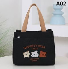 ランチバッグ レディース お弁当袋 手提げバッグ キャンバスバッグ トートバッグ 帆布バッグ 収納バッグ ミニバッグ 通勤 通学 おしゃれ シンプル かわいいb