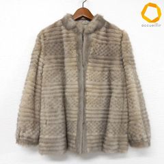 ◎ ミンク 毛皮コート 毛皮ジャケット 11 グレー系 レディース 1039427 H01