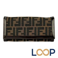 フェンディ ■美品■ ズッカ 二つ折り 長財布 ウォレット キャンバス ブラウン【691027】13