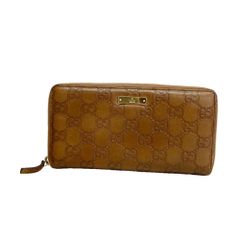 グッチ Gucci グッチ 長財布 グッチシマ 112724 レザー ブラウン レディース