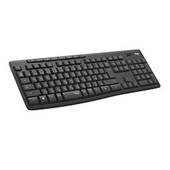 ロジクール ワイヤレスキーボード K295GP 静音 耐水 キーボード 無線 Unifying K295 グラファイト 国内正規品 電池式（単4形乾電池x2）、電池寿命最大24ヶ月、Unifying USBレシーバー、テンキー、フルサイズ、8 fe1cfd30