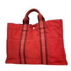 エルメス Hermes エルメス バッグ・トートバッグ フールトゥMM キャンバス レッド レディース