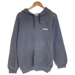 중고 adidas パーカー 90s vintage 90年代 OLD プルオーバー トップス 裏起毛 ワンポイント USA製 スポーツ 古着 2001