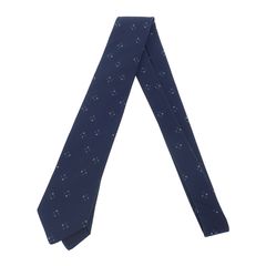 エルメス HERMES シルクタイ ペタル H339394T-02 ネクタイ シルク ネイビー メンズ ギフト【中古】【SAランク】