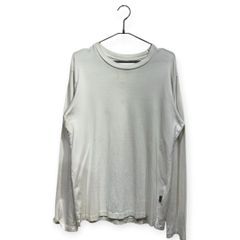 YOHJI YAMAMOTO POUR HOMME 長袖無地Tシャツ XL コットン WHITE