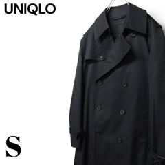 UNIQLO ユニクロ トレンチコート 撥水加工 ネイビー S