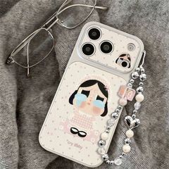Ins ストラップ付きiPhone 18ケース iPhone17ケース iPhone16ケース iphoneケース ハローキティ スマホケース iphone15proケース iphone14ケース iPhone13 iPhone12Fine-ZHW5-008