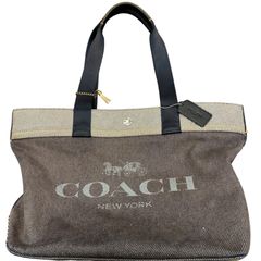 COACH 토트 백 데님 호스 앤 캐리지 마차 코치 COACH