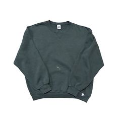 90s 00s RUSSELL ATHLETIC ラッセルアスレチック 無地スウェット 前V オリーブグリーン XL メキシコ製