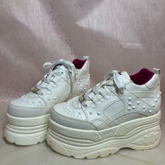 ♡新品 미사용 ♡ 상태좋음 24.5m ヨースケ YOSUKE レディース 厚底スニーカー 厚底ローカットスニーカー MY1567-260