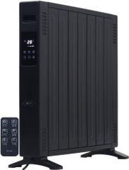 オイルレスヒーター 1200W 速暖・省エネ オイルフリーヒーター リモコン付き タイマー 温度調節 静音 軽量 安全装置 タッチパネル ブラック 乾燥しない 電気ヒーター 寝室 脱衣所 暖房 国内メーカー1年サポート付き iimono f4425b9a