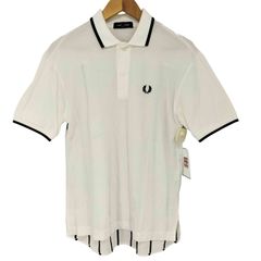 フレッドペリー FRED PERRY バックパネル ストライプ柄 鹿の子 ポロシャツ メンズ JPN：S