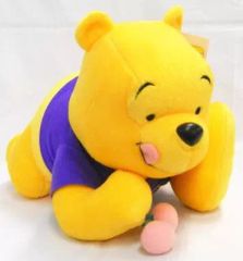 중고 ぬいぐるみ プーさん 紫シャツ・さくらんぼ スーパージャンボぬいぐるみVer.10 「 곰돌이 푸 」