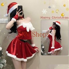 サンタ コスプレ サンタコス レディース コスチューム 帽子 ミニスカ 白 リボン クリスマス衣装 豪華6点セット