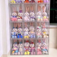 ぬいぐるみ収納ケース シューズボックス スニーカーボックス 収納ボックス 収納ケース ケース 箱 棚 収納 ケースフィギュアケース コレクションケース 展示用 ウインナーケース 透明フィギュアケース バック 小物 2個セット クリア 透明 スニーカー 推し活